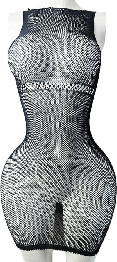BamBella ® - Panty jurk -Onesize - - Dames - Onesize - Erotische sexy jurkje van kant erotische lingerie doorzichtig zwart