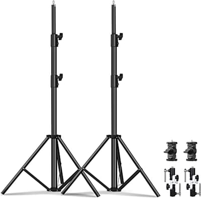 Fotografie Flare Paraplu met Standaard - 300 cm Verstelbare Witte Paraplu voor Studio- en Portretfotografie