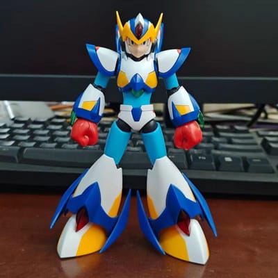KP701 SS Model KO RockMan X Falcon Armor Actiemodel Megaman X5 Anime Figuren Mega Man Bouwpakket Verjaardagscadeau Premium Kwaliteit blue