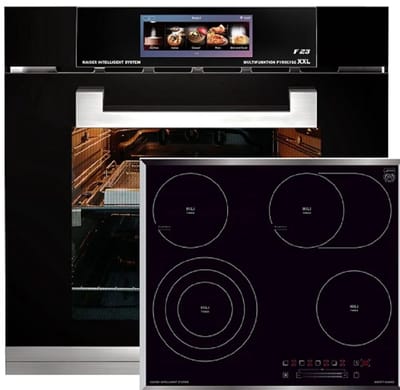 Inbouwoven - Kaiser - EH 6344 - Inbouwoven 60 cm - Zwart glas- 79 l - Air fryer- TFT - automatische braadfunctie + Inbouwkookplaat - KCT 6715 F