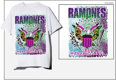 Ramones - Animal Skin Heren T-shirt - S - Wit