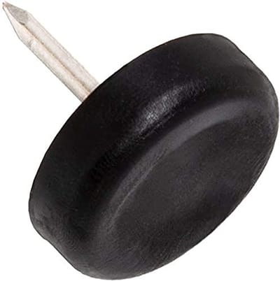 Kunststof Meubelglijders met Spijker - 32 Stuks - Ø 20 mm - Zwart