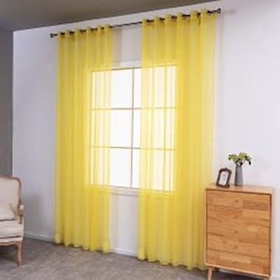 Zwarte Blackout Gordijnen met Oogjes - Semi-Transparante Gordijnen voor Woonkamer en Slaapkamer - 140 cm x 230 cm - Set van 2 Stuks