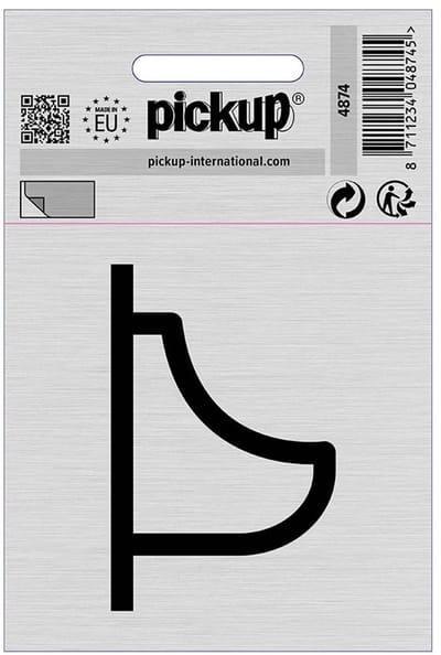 Pickup deurbordje alulook Urinoir picto 8 x 8 cm zelfklevend