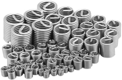 Screw Nets Assortiment voor M3 M4 M5 M6 M8 M10 M12 - RVS Metaaldraad Reparatie Inserts voor Verbeterde Bevestiging en Duurzaamheid