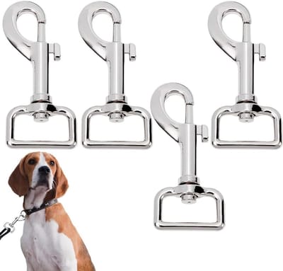Set van 4 Draaibare Karabijnhaken voor Sleutels, Rugzakken en Huisdieren - Ideaal voor Outdoor Activiteiten en Camping