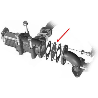 EGR-klep afdekplaat voor FIAT ALFA LANCIA VAUXHALL OPEL 1.9 JTD CDTI 8V gray