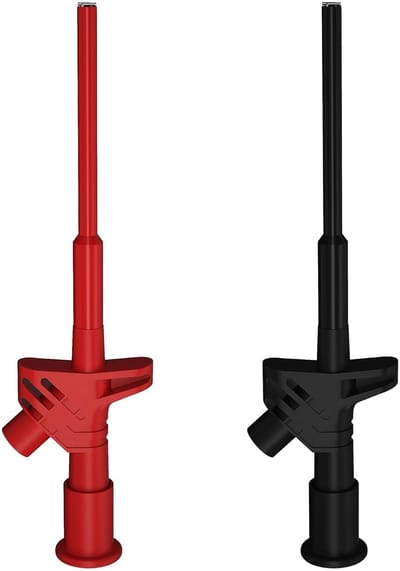 Test Klemmen - Meetkabels - Elektrisch Onderzoek - Volledig Geïsoleerd - CAT III 1000V - Zwart Rood