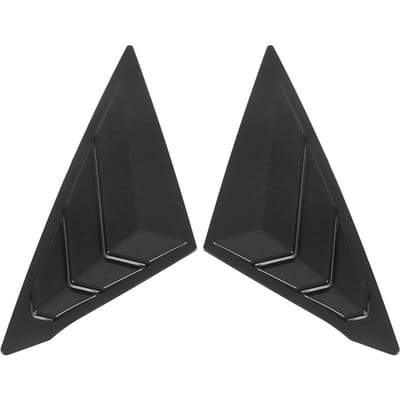 2 stuks Achter Links Rechts Raamluik Helder Zwart Zijraam Luchtinlaat Schep Covers Gordijnen voor Civic 11e Generatie Sedan black