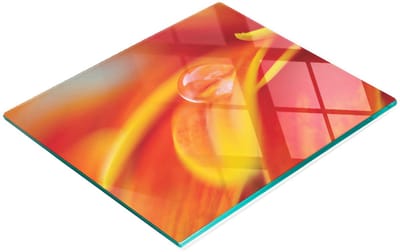 Decoratieve serveerplank van glas in de vorm van een waterdruppel, 60x52 cm