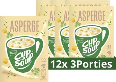 Knorr Cup A Soup - Asperge - zonder smaakversterkers, kleurstoffen en conserveermiddelen - 36 Porties