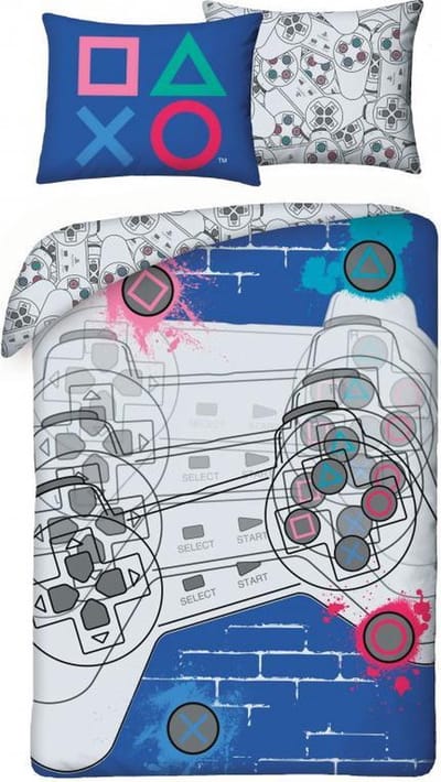 Playstation Dekbedovertrek 140x200cm inclusief Kussensloop