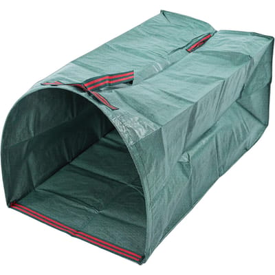 Sac à Feuilles Grande Capacité Type Pelle à Poussière Pliable Réutilisable Sac Collecteur de Déchets de Jardin avec Poignées pour le Nettoyage de la Cour Sombre 270L 105x56x43cm / 41.3x22.0x16.9in