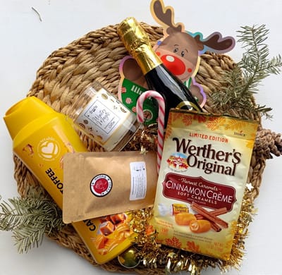 Kerst Wellness Cadeaupakket – Caramel & Toffee | Luxe Verzorging & Treats