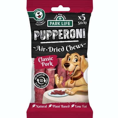 Park Life Pupperoni Chews Hondensnack – Varkenssmaak – Graanvrij – Rawhidevrij – Kauwsticks – 70g