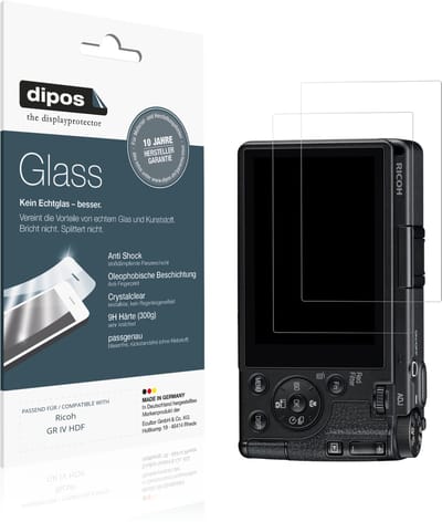 dipos – 2x Pantserfolie geschikt voor Ricoh GR IV HDF | 9H Screenprotector