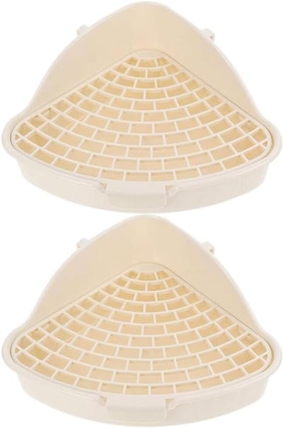 Huisdier Toilet - Potty Trainer - Zindelijkheidstraining - Omringd Hekontwerp - 2 Stuks - Wit
