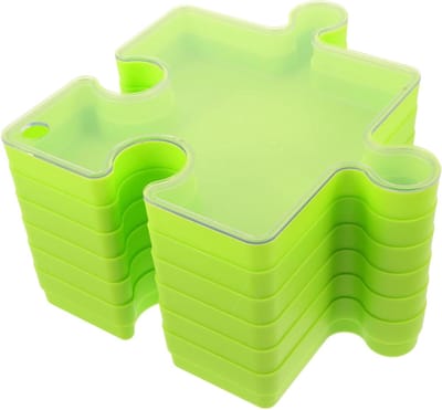 Puzzel Organizer Set - Opbergdozen Sorteerbakken - Hobby en Creatief - Stapelbaar en Draagbaar - 6 Delig - Groen