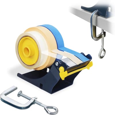Tape Dispenser Houder met Cutter - C-klem voor montage - Multi Roll Tape Dispenser (3 inch)
