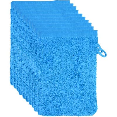 The One Towelling Washandjes - 15x21 cm - 10 stuks - Hotelkwaliteit - 500 g/m² - 100% Gekamd katoen - Aqua