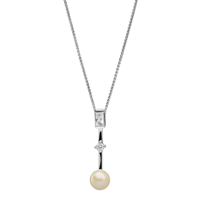 Orphelia 'Maxime' Dames 925 Sterling Zilveren Set: Ketting-Hanger + Oorbellen - Zilver SET-7514