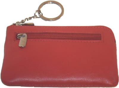 soft lederen sleuteletui ronde hoek / sleutelbeursje met ring en kettinkje / buideltje voor sleutelbos / soepel combi portemonneetje in rood, paars, roze, groen, navy, blauw, zwart leer leer 260 in 7 kleuren
