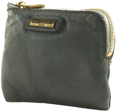 CATERINA LUCCHI Leren kaarthoes Fanny Wallet Grigio Chiaro grijs
