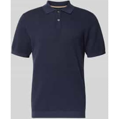 Slim fit poloshirt met structuurpatroon