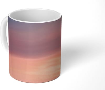 Mok - Koffiemok - Zon - Lucht - Wolken - Roze - Mokken - 350 ML - Beker - Koffiemokken - Theemok