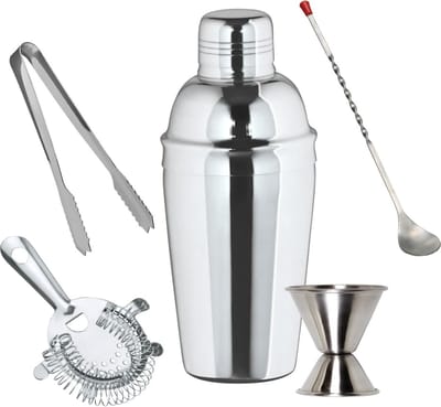 Cocktailshaker set groot - 3-delige STAINLESS STEEL SHAKER