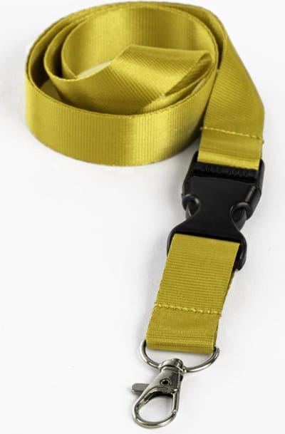 Keycord - Lanyard - Sleutelkoord - Neklint - 50 cm - Los te koppelen deel - 1 stuk - Geel - Glanzend - Jonyx