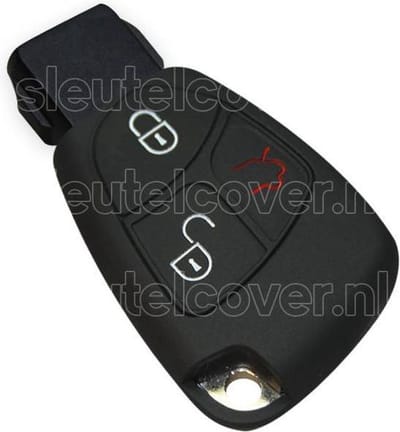 Autosleutel Hoesje geschikt voor Mercedes - SleutelCover - Silicone Autosleutel Cover - Sleutelhoesje Zwart