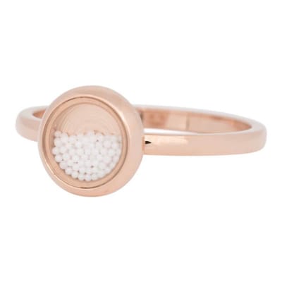 iXXXi JEWELRY - Vulring - White Balls - Rosegoudkleurig - 2 mm - Maat 19