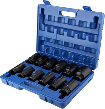 Inovra Plus - 12-delige dop- en slagmoersleutelset met zeskantdoppen 3/4 inch aandrijving