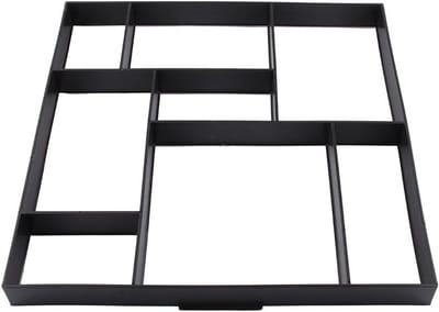 Bestratingsmal Vierkant - Betonmal Pad - Terras Maken - Professioneel Steenpatroon - 196 x 196 Inch - Zwart