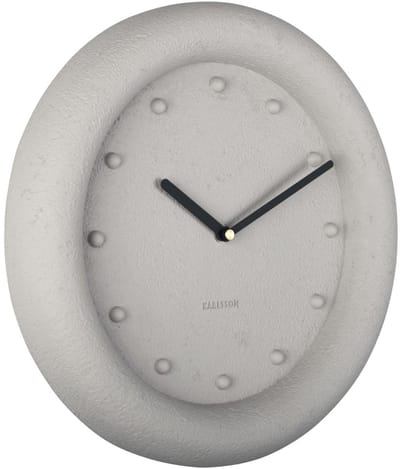 Karlsson Wandklok Petra - Polyresin - Warm Grijs - Ø30cm - Modern
