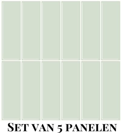 Wallways Wandpanelen - Plaktegels - Set van 5 Tegels - Tegelsticker - Zelfklevende Tegels - 30 x 30cm - Waterdicht - Krasbestendig - Hittebestendig - 3M Kleeflaag - 2MM dik - Tulum Green