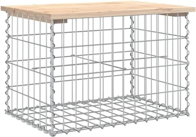 Tuinbank Gabion Design 63x44x42cm Massief Hout voor Buiten - Picknickbank