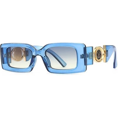 INS Nieuwe Rechthoekige Zonnebril Dames Heren Vintage Mode Vierkant Vrouwelijke Luxe Designer Zwarte Zonnebrillen Mannelijke UV400 Oogbescherming gray