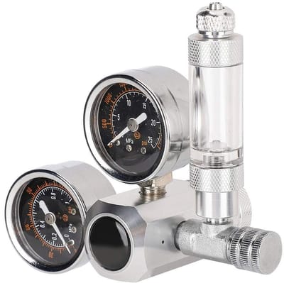 Dailygoods- CO2-regelaar met dubbele weergave - CO2-dispenser - instelbare druk - terugslagklep - duurzame constructie - optimale plantengroei - Aquarium CO2 Systeem
