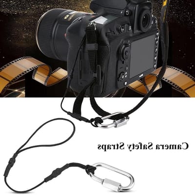 Camera Veiligheidskabel - Back-up Verbinding - Fotografie Stabiliteit - Metalen Haak - 2 Stuks 25 Cm - Zwart