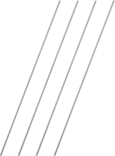 4 Stuks Volledige Draadstaaf M2.5 x 2.5x0.45mm Stijging 304 Roestvrij Staal Rechtsdraad Gewindestangen 250mm/10" Lengte Gewindestangen Bevestigingselementen Voor Ankerbouten Ophangers
