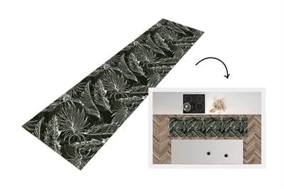 Keukenloper - Loper keuken - Palmblad - Tropisch - Design - Hawaii - 200x50 cm - Keukenloper vinyl