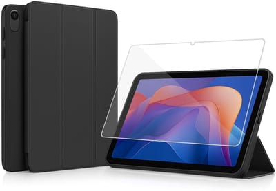 ChiGuard Hoesje & Screenprotector geschikt voor Xiaomi Redmi Pad 2 Hoesje – Gehard Glas - Shock Proof Hoesje – Smart Cover - Zwart