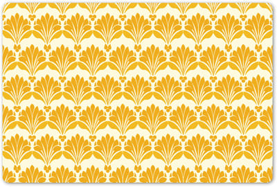 Placemats 45x30 cm - Placemat kunststof - 1 stuk - Patroon - Motief - Geel - Borden onderleggers - Decoratie voor op tafel - Keuken tafeldecoratie accessoires - Vinyl onderlegger - Tafelversiering