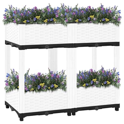 vidaXL - Plantenbak - verhoogd - 80x40x71 - cm - polypropeen