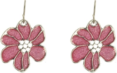 Behave - Oorhangers bloemvorm roze - Vrouwelijke retro look - Dames
