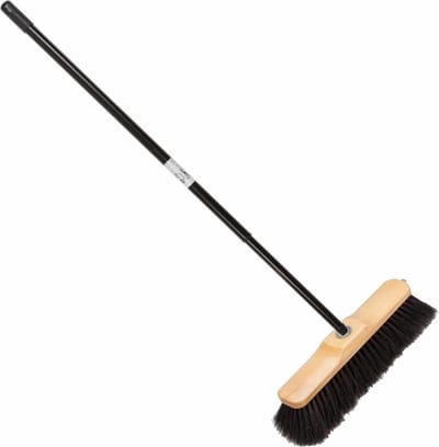 Beumag Houten binnenbezem - B28 cm - inclusief metalen telescoopsteel - zwart - 80 tot 130 cm - Zachte kamerbezems