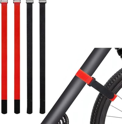 Stabilisatieriemen 4-pack - 60 cm anti-slip banden - verstelbare bevestigingsriemen voor fietsen - handig voor transport en opslag - zwart.