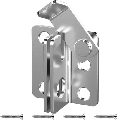 Robuuste Hasp Lock Latch met Bevestigingsschroeven, Zwart Metaal, 62mm x 58mm voor Veiligheid en Toegangscontrole